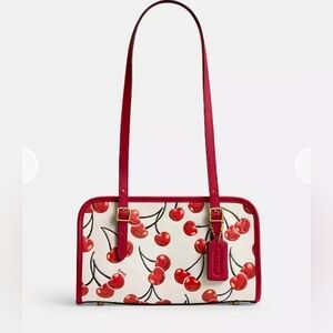 Coach Swing Zip Shoulder Bag With Cherry Print